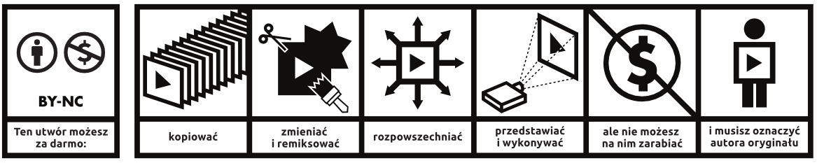 Uznanie autorstwa-Użycie niekomercyjne 4.0. Infografika